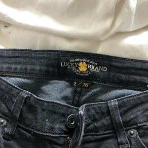 Lucky brand black ripped jeans